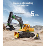 Large Construction Trucks Toy Set, Construction Vehicles For Kids, 7 Pcs Pull Back Engineering Cars With Excavator, Bulldozer, Dump, Cement Mixer, Stem Sand Toys Gifts For Boys Girls