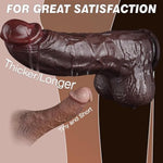 2.61'' Diameter Huge Thick Dildo Bbc Big Black Dildo, 8.86" Giant Dildo Massive Anal Dildo With Strong Suction Cup For Hands-Free Play, Lifelike Silicone Dildo For Vagina Anal Stimulation