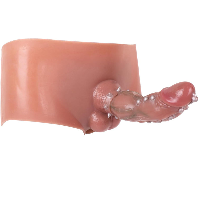 Strap-On Dildo Strap On Harness, Silicone Wearable Dildo Panties With Penis Sleeve Extender, Realistic Cock Enlarger Hollow Penis Sex Toys For Male Couple