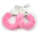 Furry Sex Handcuffs With Keys,Adjustable Ankle Cuff Bracelets,Stainless Sex Bondage Restraints,Sm Plush Bondage Fetish Handcuffs,Adult Couples Sex Toys,Cosplay Party Stage Police Costume Prop (Pink)