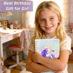 Unicorn Pony Axolotl Spiral Notebook Journal Kit for Girls