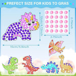6 Pcs Dinosaur Diamond Suncatcher Craft Kits for Kids, DIY Gem Art Activity