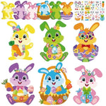 Easter Bunny Craft Kit for Kids, DIY Bunny Cards, Egg Stickers & Holiday Activity Set
