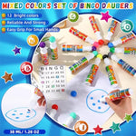 72 Pack Bingo Daubers, 12 Colors, 1.28 oz Dot Markers for Kids Art