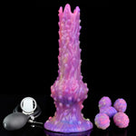 Alien Ovipositor Dildo Toy With Insertable Sex Toy Eggs, 5 Silicone Egg Toy Adult Sex Toy For Women, Pneumatic Inflatable Spawning Dildo Luminous Glow In The Dark - Large Luminous Egg