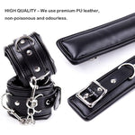 Adjustable Handcuffs Wrist Ankle Bracelets Sm Adult Plush Pu Leather Bondage Fetish Handcuffs Kit Cuff Restraint Set Sex Toy (Wrist)
