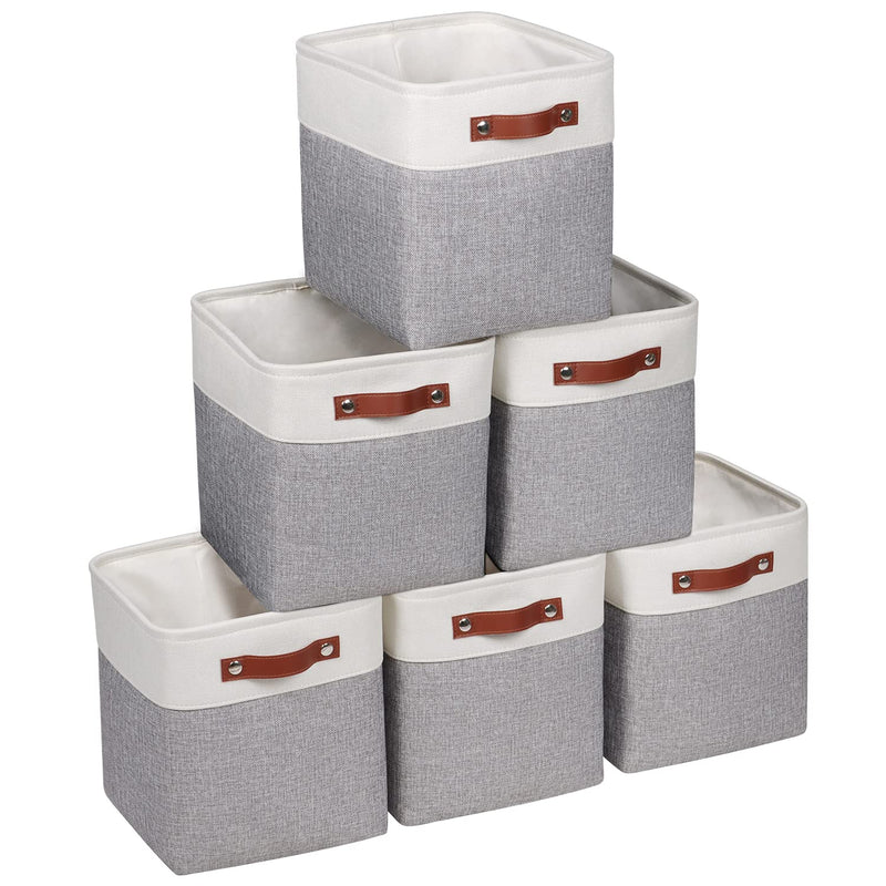 Fabric Storage Cubes 10.5”X10.5”X11” Cube Storage Bins For Closet Organizers And