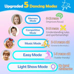2-Player Electronic Led Light Dance Mat, Music Dance Toy With 5 Modes, Develops Hand-Eye Coordination, Challenge Game For Single Or Double Players, Christmas Dance Mat Toy For Boys & Girls Ages 3-12