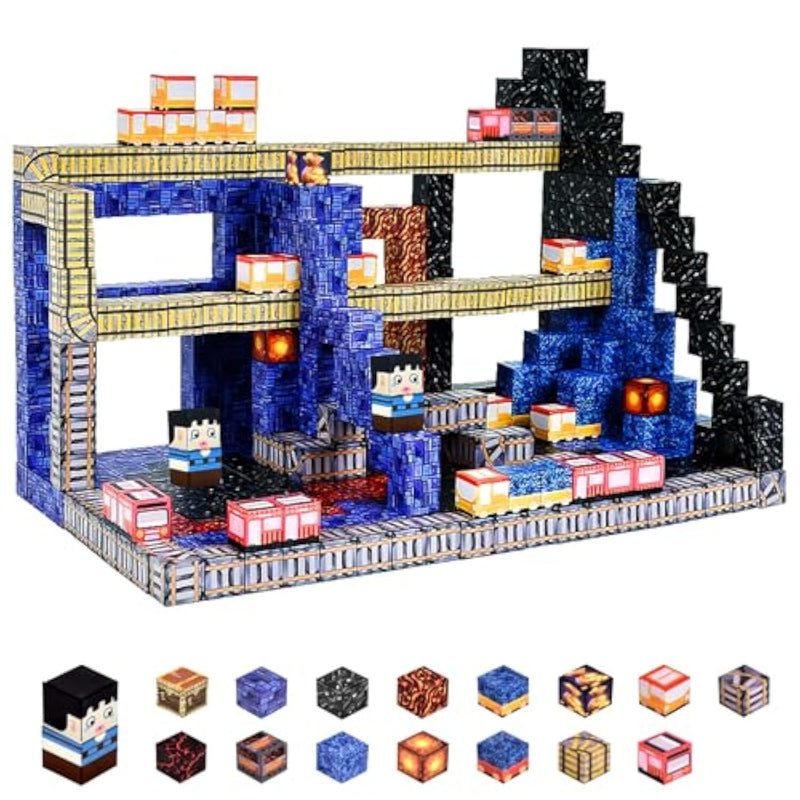 Magnetic Blocks Building Toys For Kids: 100Pcs Magnet Cubes Trains Set - Kids Toys For Christmas Birthday Gifts - 0.8 Inch Magnetic Blocks For Boys & Girls 3+