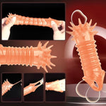 Male Penis Sleeve Tpe Cock Sleeve Penis Extender Girth Enhancer Sleeve Cock Extender Penis Sheath Cock Sheath Adult Sex Toys For Men (Flesh)
