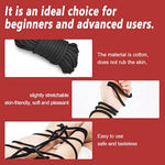 Bdsm Shibari Bondage Rope Sex Rope - 3Pack 10M/32Ft 8Mm Cotton Rope Bdsm Beginner Kit Bondage Sex Restraint Kit Fetish Sm Adult Sex Toys For Women Men Couples (Black)