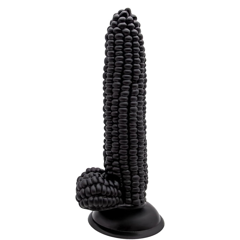 Sex Toys Realistic Dildo For Adults,8.1Inch Corn Dildo Monster Dildos Big Grain Adult Sex Toy With Strong Suction Cup Corn Style Waterproof Realistic Sex Toy Bendable Fake Penis For Women Men(Black)