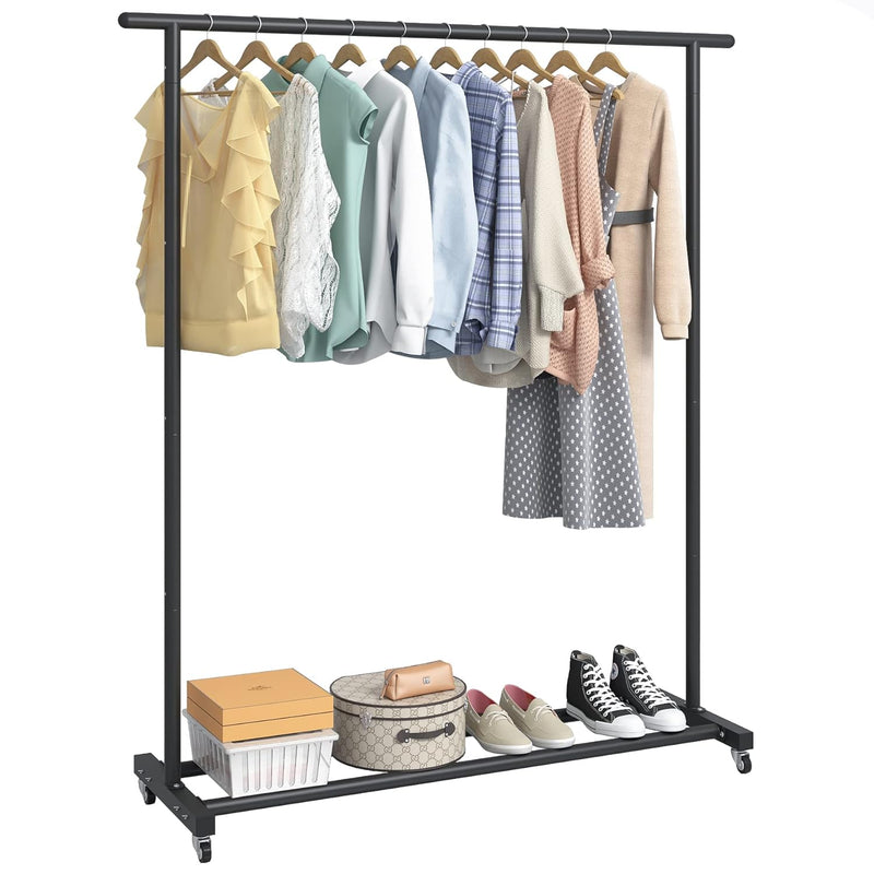 Clothing Rack Clothes Rack Standard Rod Simple Rolling Metal Garment Rack Organi