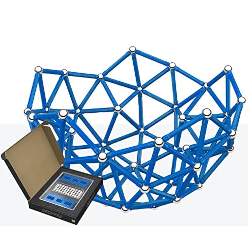 Geomag Masterbox Magnetic Toys for Kids Ages 8+, 248pc Blue Educational STEM Magnets for Kids - Swiss-Made Magnetic Blocks, Tiles and Building Toys from 100% Recycled Plastic