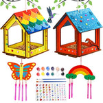 Kids Arts and Crafts for Outdoor 2 Pack Bird Feeder Wind Chime Kits for Children