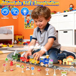 Train Set For Toddlers, Electric Magnetic Train Sets W/Steam, Music, Lights For Kids Track Playset Christmas Birthday Gifts For 3 4 5 6 Years Old Boys Girls