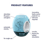 Masturbator Egg - Stroker For Male Masturbation, Portable Pleasure Sleeve, Super-Stretchy, No Lubricant Required, Disposable, Single-Use (Savage)