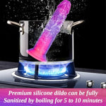 5 Pce Realistic Silicone Dildos Set(6" 7" 8" 9" 10"), Fantasy Pink Purple Dildo Anal Plug Trainer Set For Beginners To Advanced Users,G-Spot Prostate Dildo Ballless Suction Cup For Strap-On Sex Toys