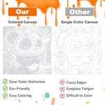 4 Pack Paint by Numbers Kit for Kids Ages 4-12, Cute Animal 8 x 8 Inch Canvas Painting Set