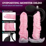 Pneumatic Ovipositor Ovipositing Tentacle Dildo With 5 Eggs, 8Inch Laying Eggs Inflatable Octopus Dildo Ovipositor Sex Toys For Women And Men Couples