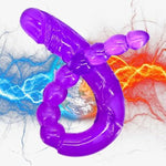 Double Ended Dildo,Realistic Penis And Beads Flexible Double Dong Adult Sex Toys 18.5 Inch Dong Anal Beads With Veins And Glans For Anal Vagina Stimulation Double Side Penis Sex Toy For Men Women