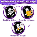 Foil Art Craft Kit for Kids, Sparkly Birthday Gift Toy for Boys
