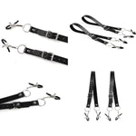 Nipple Labia Clit Clamps Nipple And Vaginal Clamps Sex Toys Adjustable Leather Sm Bondage Set Restraints Kit For Beginners Couples Adults Women