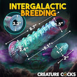 Galactic Breeder Ovipositor Silicone Dildo For Beginners, Men, Women, & Couples. Fantasy Ovipositor Dildo, Suction Cup Base. Harness Compatible & Premium Silicone. 5 Pieces, Red & Teal.