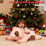 Pig Stuffed Animal, Giant 31.5" Stuffed Piggy, Large Soft Plush Pig Toy Birthday Holiday Party Gifts For Kids Girls Boys