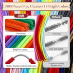 1800 Pcs Pipe Cleaners Craft Pipe Cleaners for Arts and Crafts Supplies