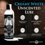 Creamy White Unscented Water-Based Body Glide for Men, Women & Couples - 8oz Non-Staining Formula
