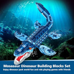 805 Pcs Mosasaur Dinosaurs Building Set,Sea Creatures Creativit Model Building Kit,Stem Dinosaur World Park Building Toy,Diy Functional Sea Scene Display,Christmas Birthday Gifts For Boys,Teens,Adults