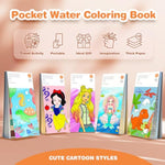 Mess-Free Watercolor Painting Set for Kids Ages 3-8, Portable Coloring Books