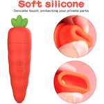 Carrot Vibrator For Women – 2-In-1 Clitoral Stimulator & G Spot Suction Vibrator, Waterproof Rechargeable Quiet Sex Toy For Women & Couples, Cute Bunny Design