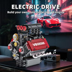 V8 Engine Building Set,V8 Engine Model Kit That Run,Build Your Own Stem Mini V8 Model Engine Kit With Battery And Motor,8-Cylinder Car Engine Building Engineering Toys For Kids Adults(478Pcs)