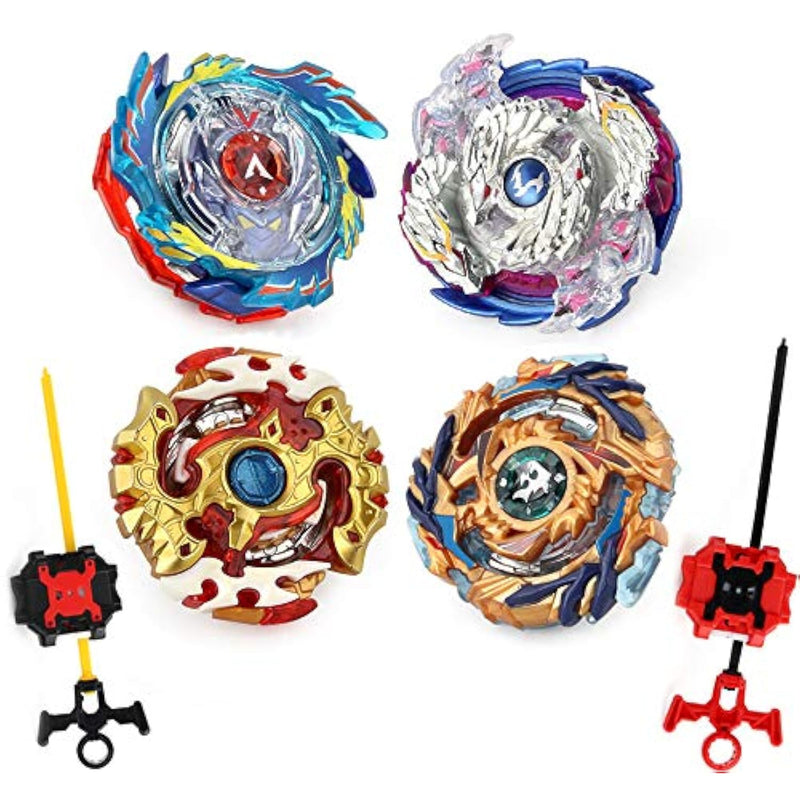 Bey Battle Gyro Burst Evolution Toy Set Gift With 4 Spinning Tops Two Launcher