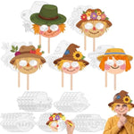 30 Sets Fall Mask Craft Kit DIY Color Your Own
