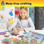 Suncatcher Craft Kit for Kids Ages 4-8, Mess-Free Fine Motor Activity Set