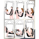 Heavy Duty Hanging Sex Swing for Couples - 360° Rotation and Adjustable Positioning Straps with Padded Seat & Stirrups, Steel Frame Holds Up to 800 Lbs