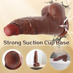 11.4 Inch Huge Dildo,Thick Realistic Dildo Brown With Strong Suction Cup, Bbc Dildo Sex Toys For Women Men Couple