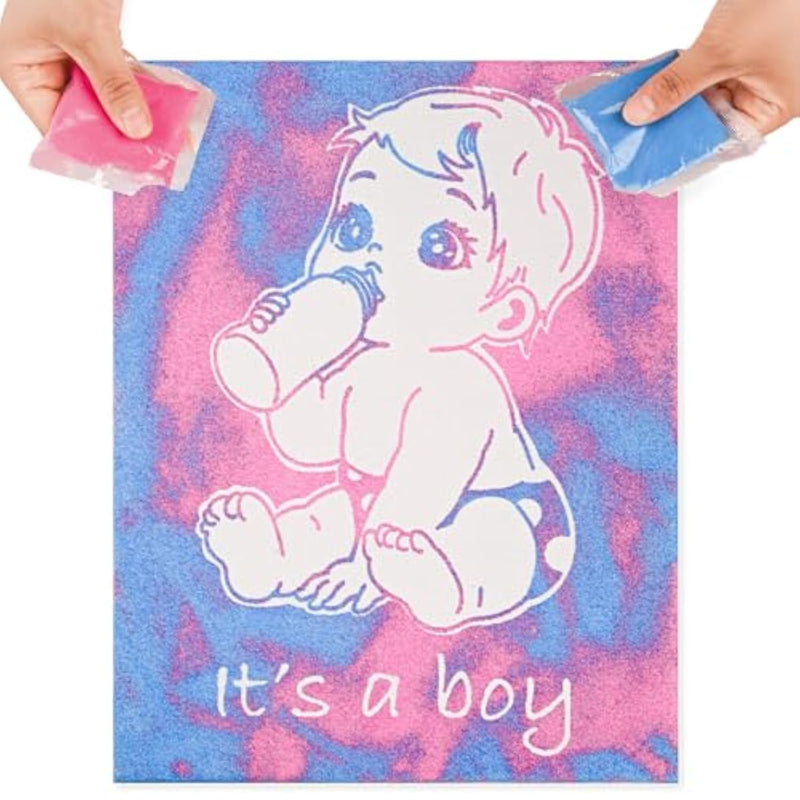 Creative Baby Reveal Art Painting Set for Gender Reveal Party Favors Boy