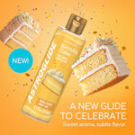 Astroglide Cake Flavored Personal Lubricant (8.5oz), Long-Lasting Sex Lube for Men, Women and Couples, Delicious Flavor, Hypoallergenic, Vaginal Safe, Condom Compatible