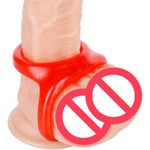 M8-Double Locking Sperm Ring Penis Ring(Red)