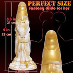 Fast Thrusting Dildo Vibrator Sex Toy - 9'' Long 2.1'' Wide Animal Dildo Vibe With Remote Control,G-Spot Clitoral Anal Stimulator Vibrating Prostate Massager,Female Vibrate Penis With 5*10 Game Modes
