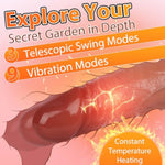 Thrusting Dildo Vibrator For G Spot Or Anal Stimulation, Realistic Silicone Dildos With 3 Thrusting & 9 Vibration & Heating & Remote Control, Adult Toys & Games For Women Men Couple Pleasure