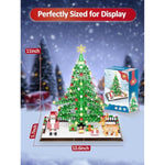 Christmas Tree Building Blocks, Christmas Decorations Set With Santa Claus & Reindeer, Creative Tabletop Decor Xmas Gifts Toys For Kids Adults Teen Boys & Girls