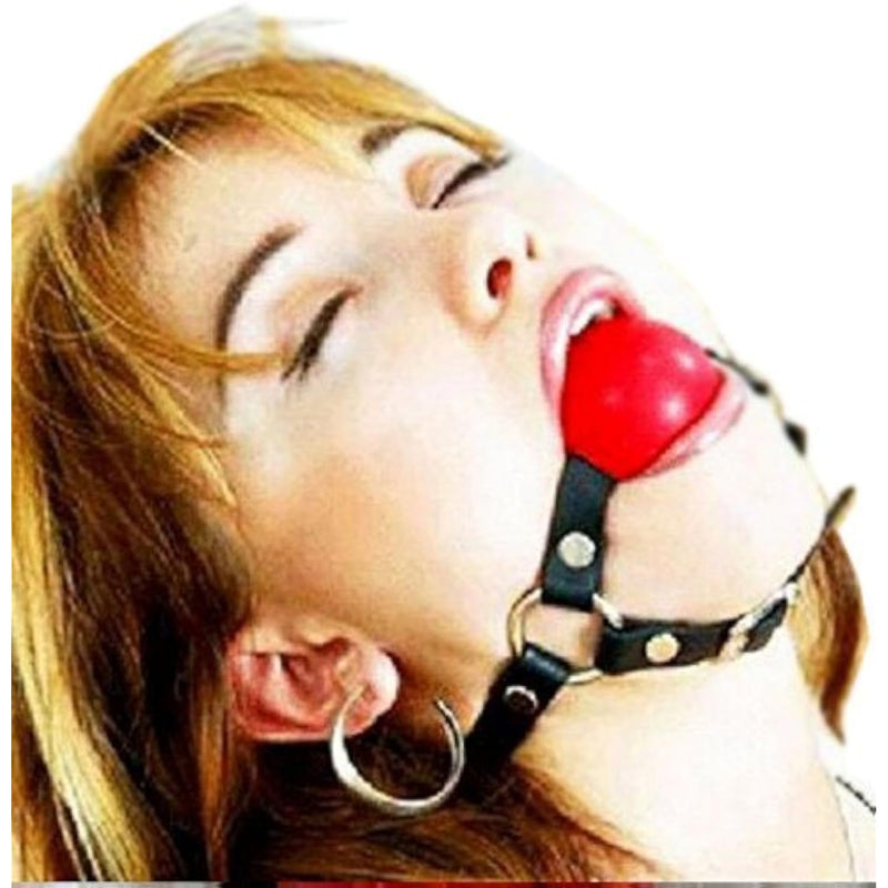Leather Gag Harness Mouth Soft Solid Ball Gag Sexy Plug Sex Toys For Couple Oral Fixation Stuffed