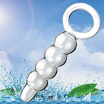 Anal Butt Plug Glass Anal Trainer With Big O Ring Crystal Pleasure Wand Sex Toy,G-Spot Pleasure Wand Glass Dildo Expander Crystal Anal Plug Anal Masturbator Sex Toy For Men Women(Style 2)