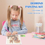 Squirrel Diamond Art Kit for Kids, Framed 6 Inch Gem Painting Craft