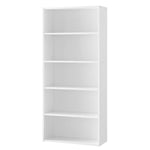 Bookshelf, 5-Tier Open Bookcase With Adjustable Storage Shelves, Floor Standin